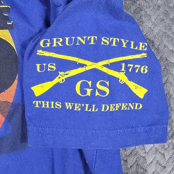 Grunt Style Men's T-Shirt Day Of The Dad Graphic Blue Large Zombie Father's Day - Picture 5 of 11